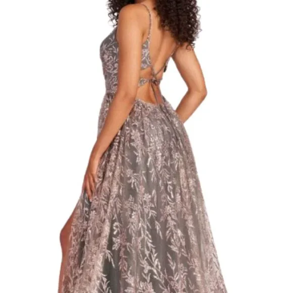 NWT Colette CL2022 Tulle Prom Dress Navy/Gold Size 00